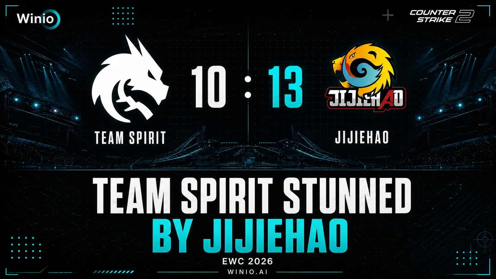 Team Spirit Lose to JiJieHao in EWC 2026 CS2 Upset