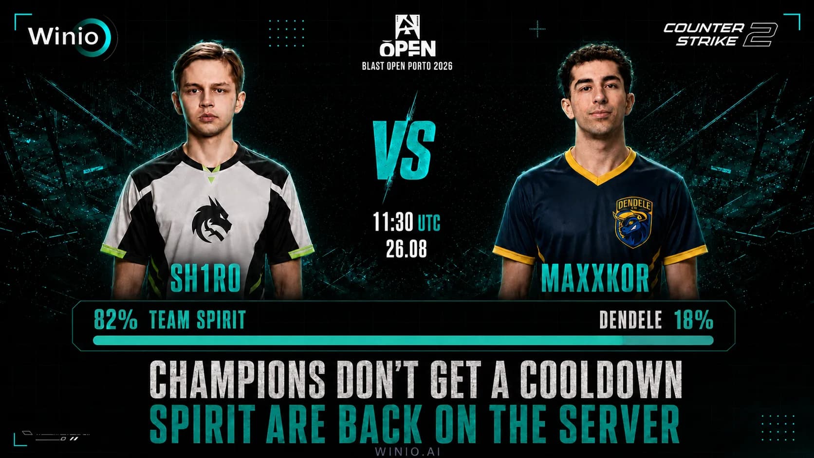 Team Spirit vs DENDELE Prediction: BLAST Open Porto 2026