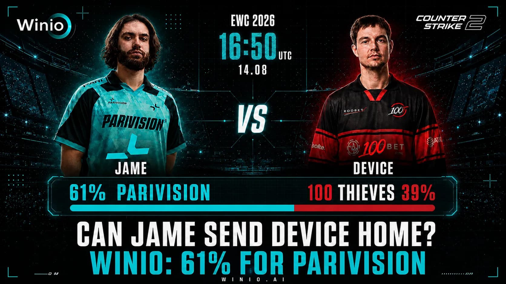 Jame vs device: Winio Favors PARIVISION at EWC 2026