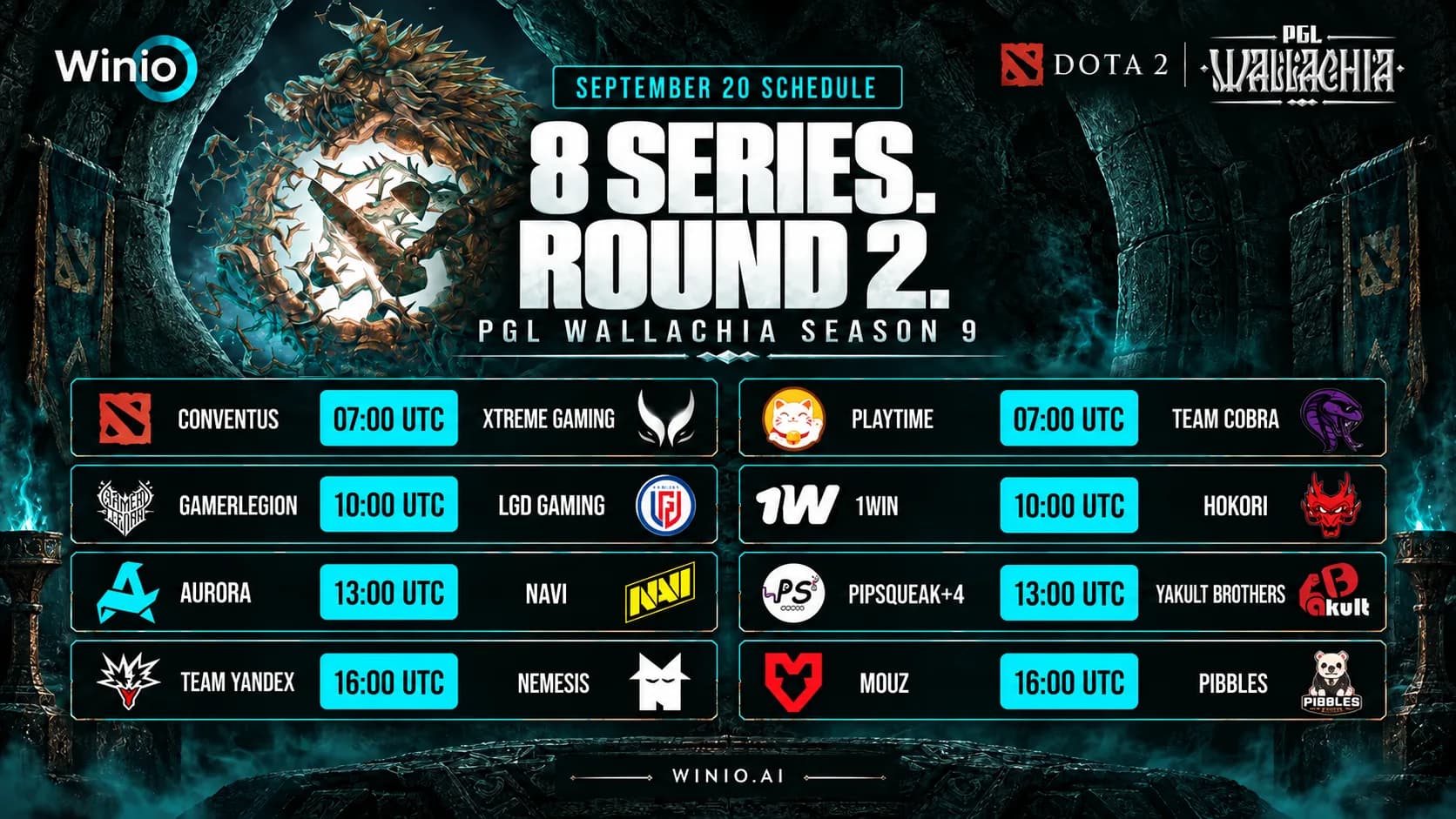 PGL Wallachia Season 9 matches and predictions for September 20