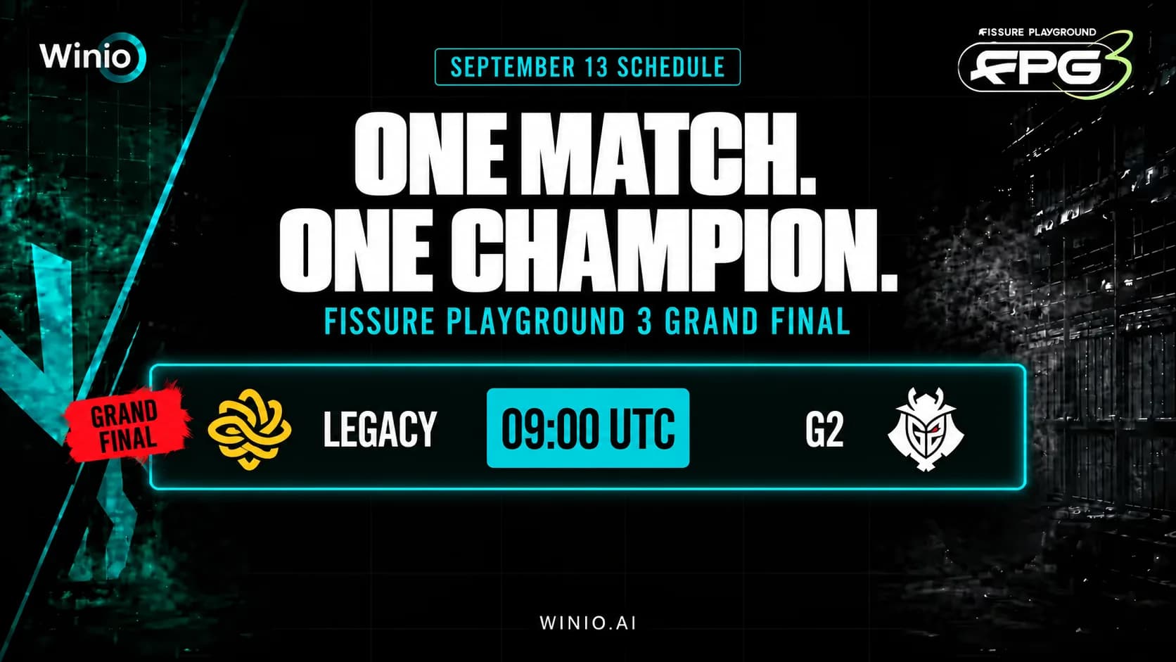 Legacy vs G2 FISSURE Playground 3 final: schedule and preview