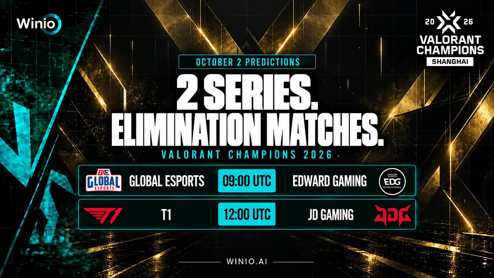 VALORANT Champions 2026 Predictions for October 2 Matches